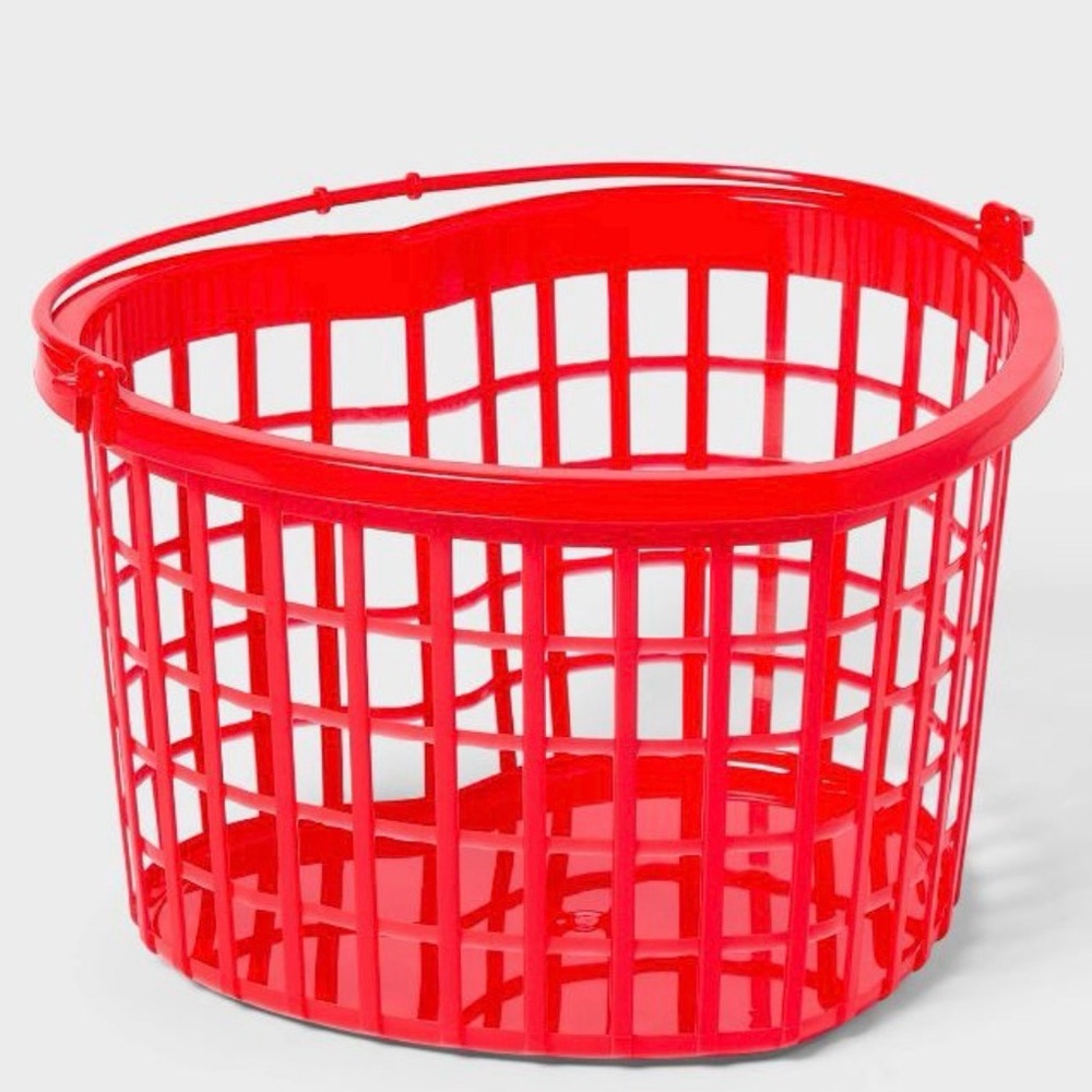 New Spritz Valentine's Day Heart Basket with Handle Red - Spritz™